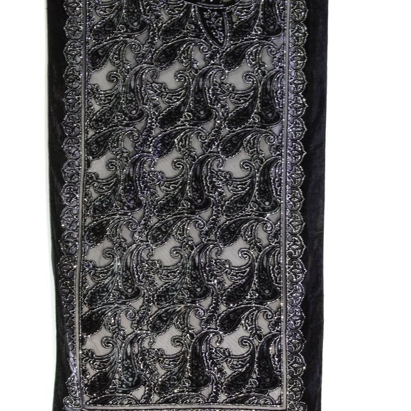 New Silk Burnout Velvet Shawl Wrap Long Scarf - Picture 6 of 6